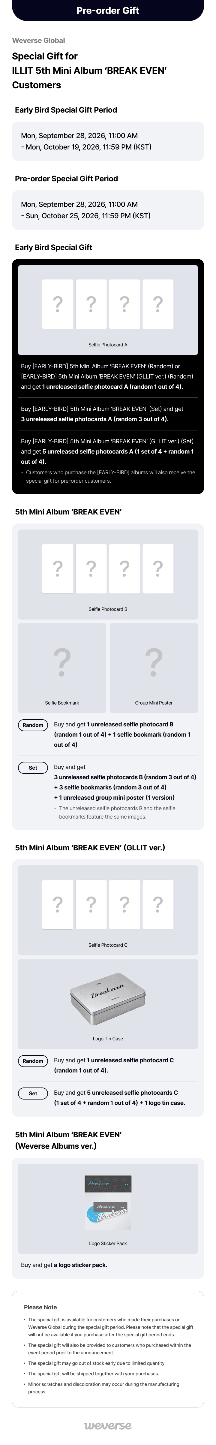 [VIDEO CALL FANSIGN] 5th Mini Album ‘BREAK EVEN’ (GLLIT ver.) (ALEATORIO) 2