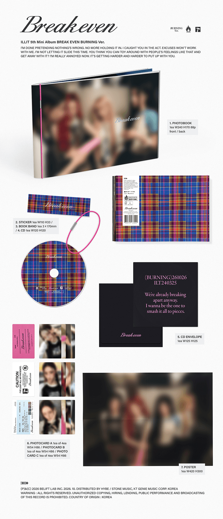 [VIDEO CALL FANSIGN] 5th Mini Album ‘BREAK EVEN’ (Set) 3