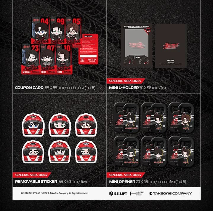 [ENHYPEN WORLD COUPON CARD COLLECTION] SPEED RACER SPECIAL ver 2