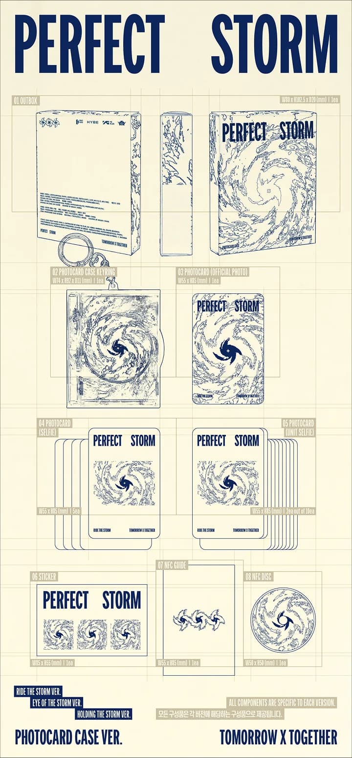 9th Mini Album 'PERFECT STORM' (Photocard Case Ver.) (Random) — TXT 3