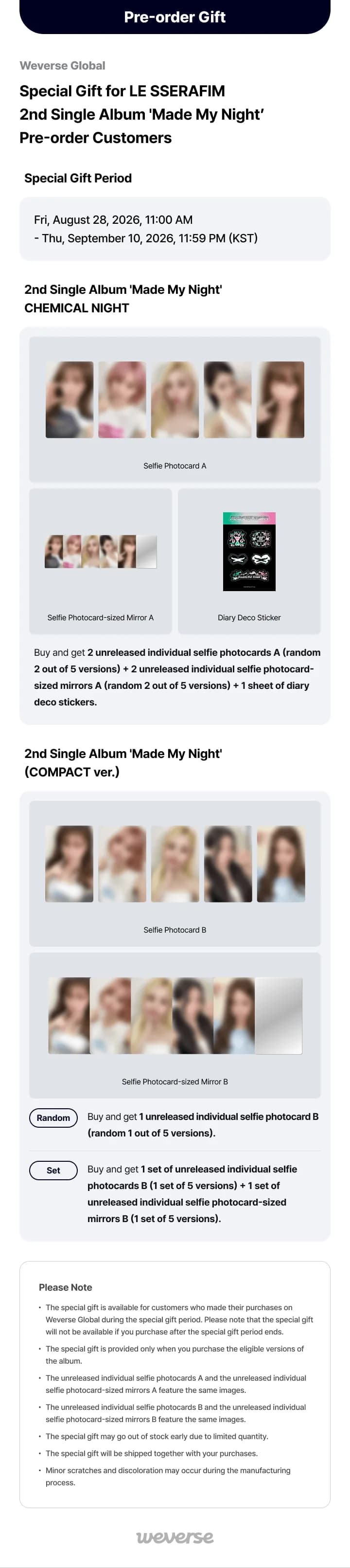 [VIDEO CALL FANSIGN] 2nd Single Album 'Made My Night' (COMPACT ver.) (Set) 3