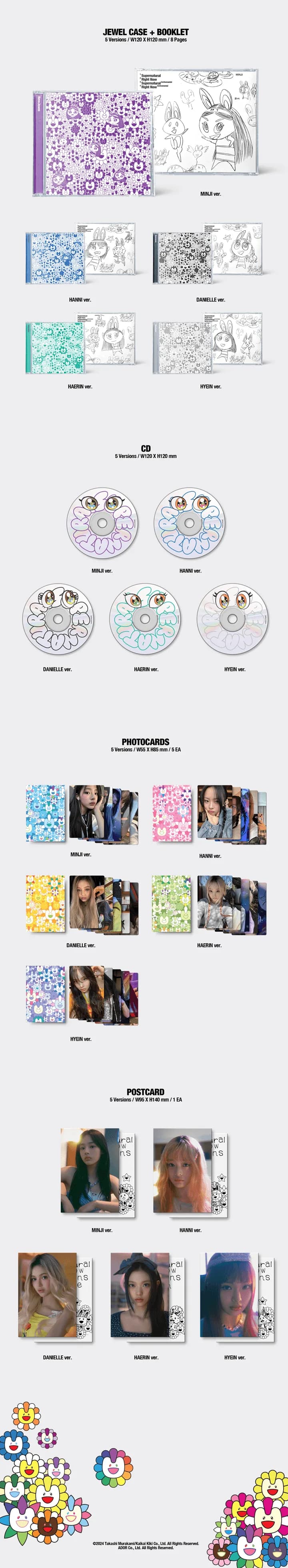 NewJeans 'Supernatural' NJ X MURAKAMI Cross Bag ver. (Set) — NewJeans 3